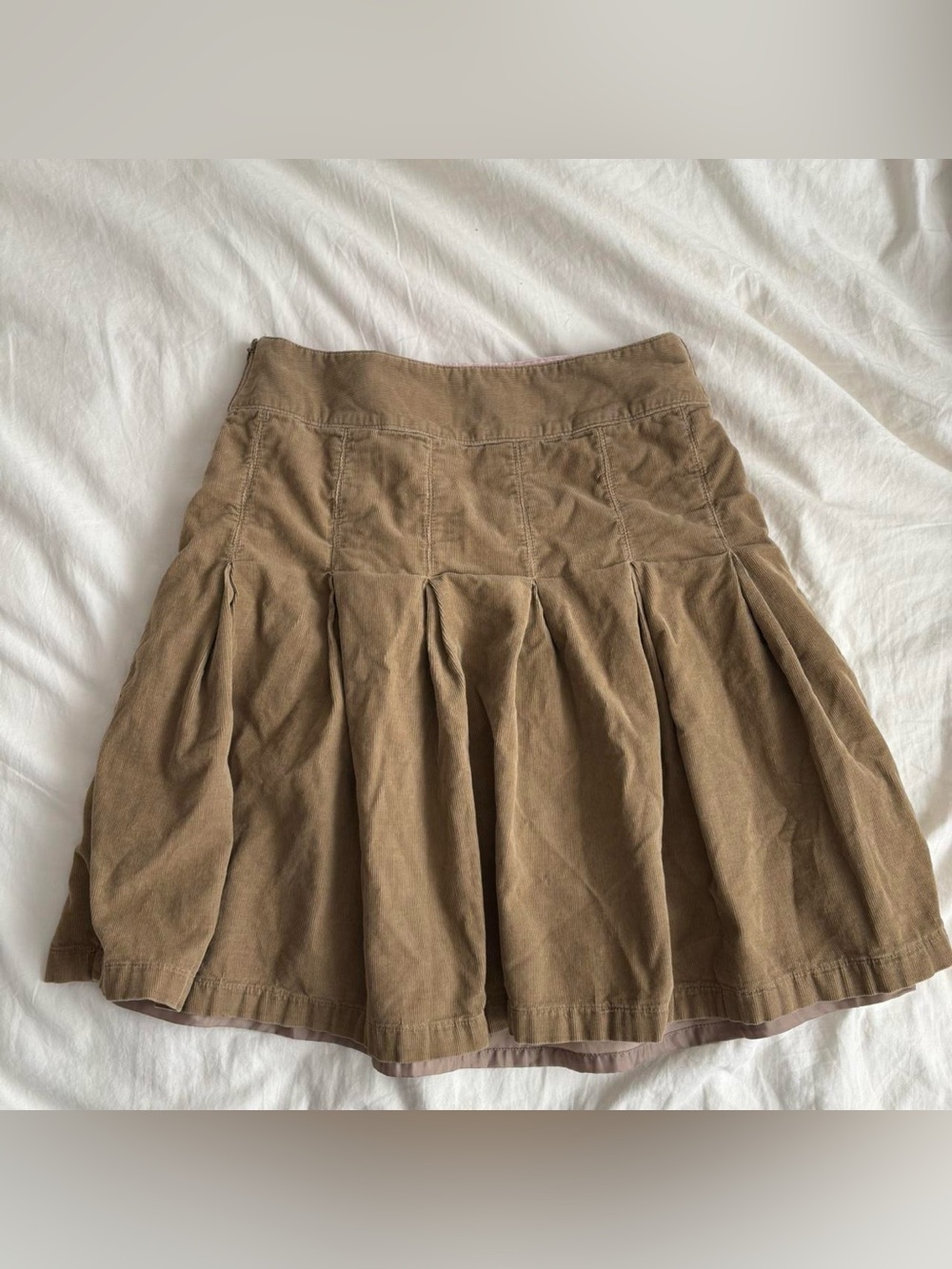 Vintage American Eagle Outfitters Brown pleated corduroy Skirt